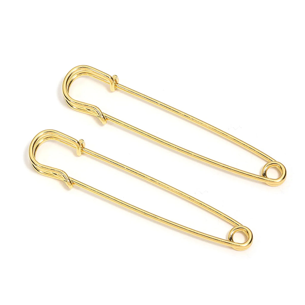 5-10pcs/lot Safety Pins Brooches Blank Base Brooch Pin With Loops Fasteners Pin For DIY Jewelry Making Brooch Charm Accessories