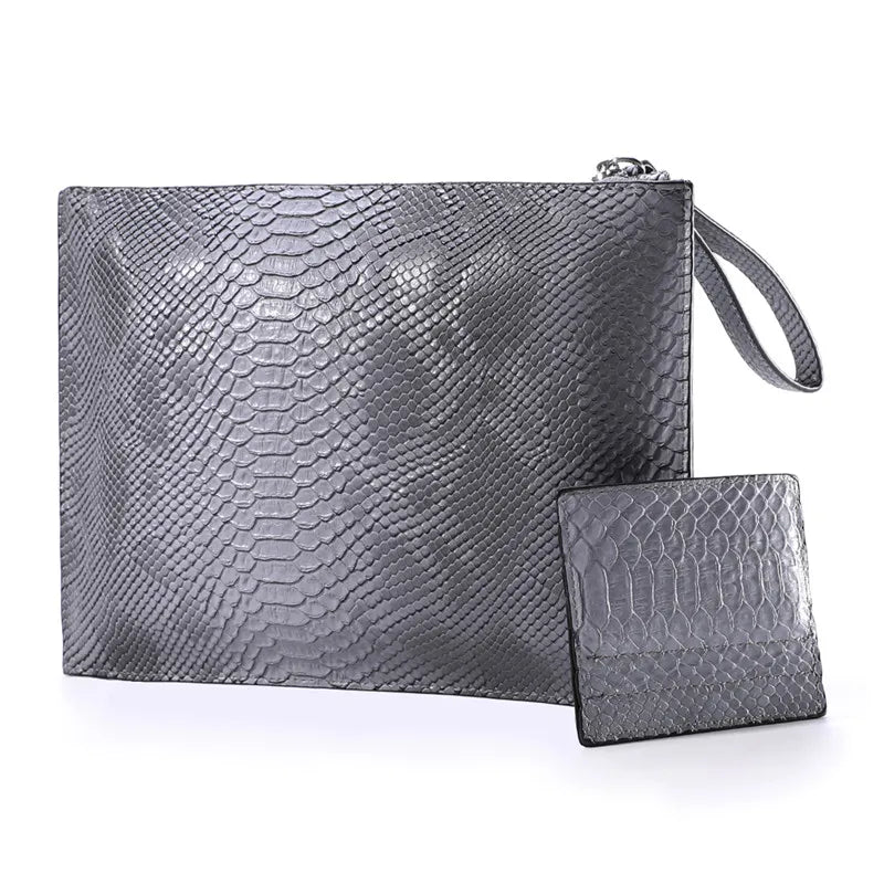 Snake Pattern Women Enveloppe Bags PU Leather Women's Clutch Bag Brand Design Party Clutches for Ladies Wallet Free Card Bag