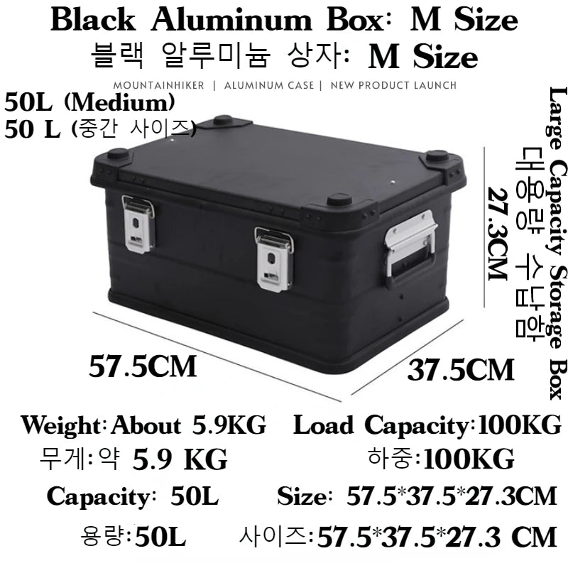 MOUNTAINHIKER New 30-80L Camping Picnic Travel Aluminum Alloy Large Capacity Box Storage Bag Hiking Accessories Outdoor Storage