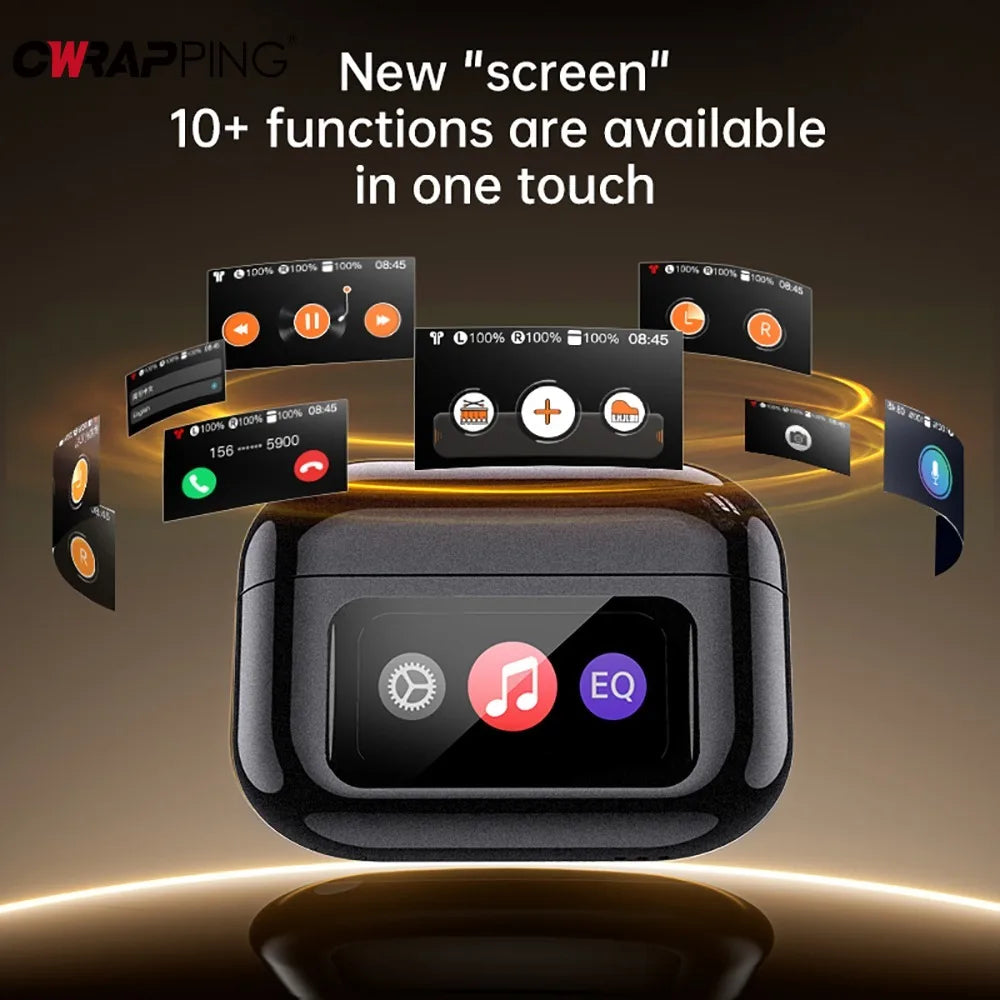 XG42 OWS Open Ear Clip Bluetooth Earbuds Full Color Touch Screen UV Craft TWS Headphones Anti-Lost Finder Sport Stereo Earphones