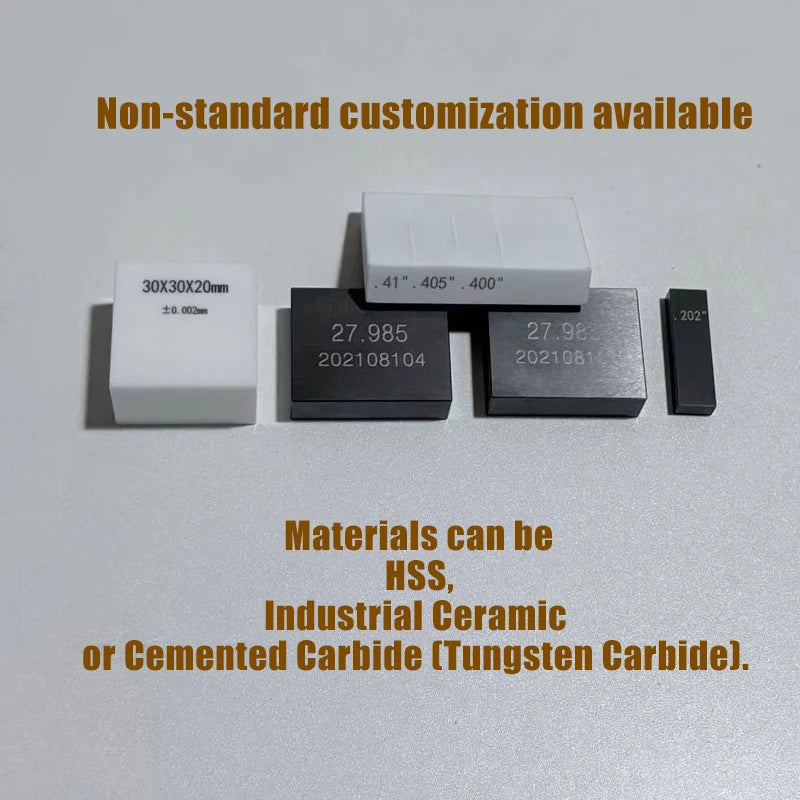 6-47Pcs/Set High Precision HSS Gauge Block Set, Metric/Inch Calibration Block Gage, Grade 0/1 with Certificate, Customizable