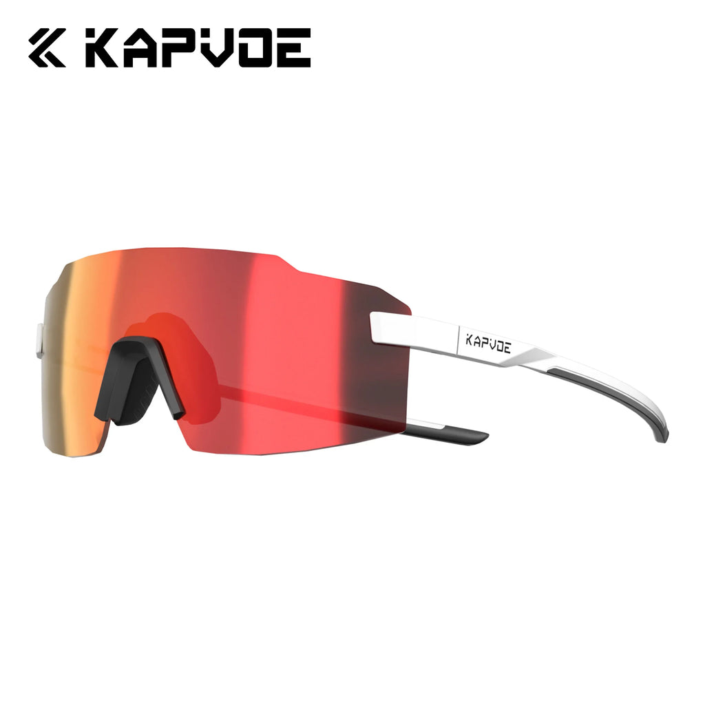 Kapvoe Light-Weight Runnning Sunglasses Cycling Glasses for Men Wide Vision Adjustable Nose Pad Women UV400 Hiking Eyewear
