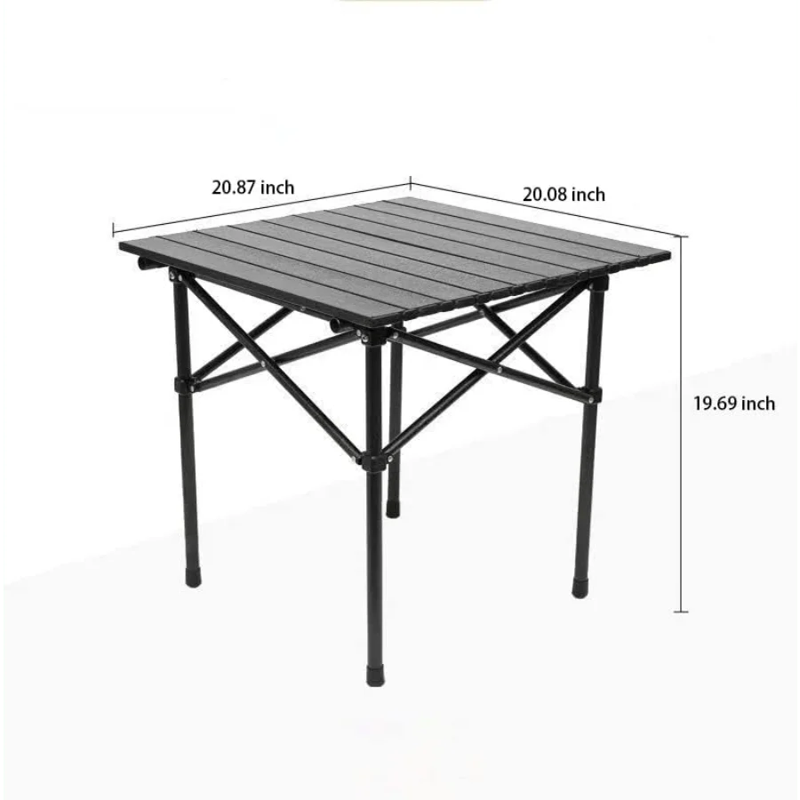 Folding Camping Table, Collapsible w/ Carry Bag, Sturdy Legs & Large Flat Surface for Picnic BBQ Beach Hiking, Compact Durable