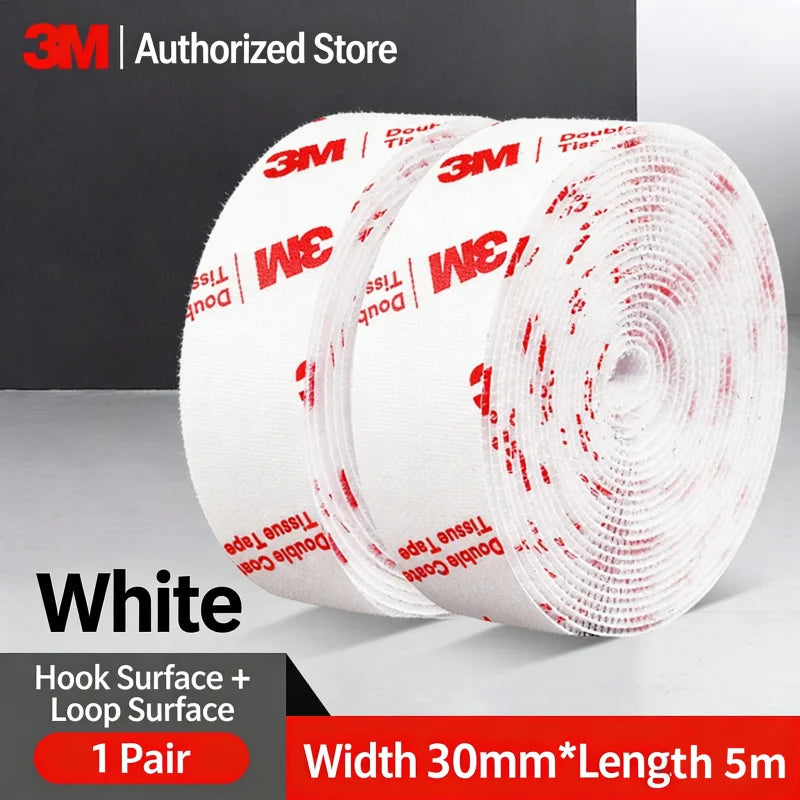 3M Strong Double-sided Adhesive Hook and Loop Tape High-adhesion for Car Mats Home Use More - Strong Self-Adhesive Fastener