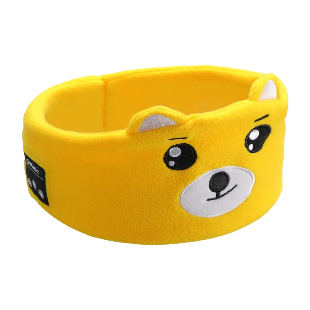 Kid Bluetooth Headphone Sleep Mask Bluetooth 5.0 Stereo Music Player Support Handsfree Soft Music Headband For Children Gifts