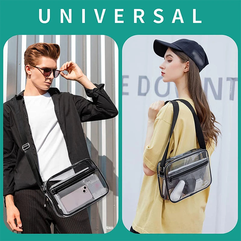 PVC Transparent Shoulder Bag Woman Crossbody Bags Concerts Sports Events Waterproof Jelly Pack Summer Travel Purse Phone Pouch