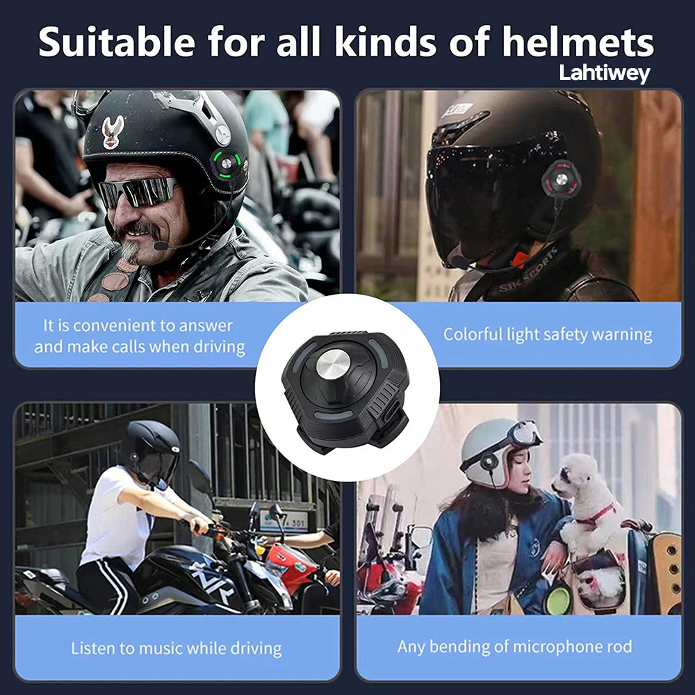 Motorcycle Bluetooth Headset Bone Conduction Speaker Skiing Earphone Waterproof Bluetooth Helmet Headset with Noise Cancellation
