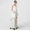 Combination Travel Suitcase Set Large-Capacity Durable Luggage With Cup Holder USB Charging Adapter Rolling Wheel Suit Case
