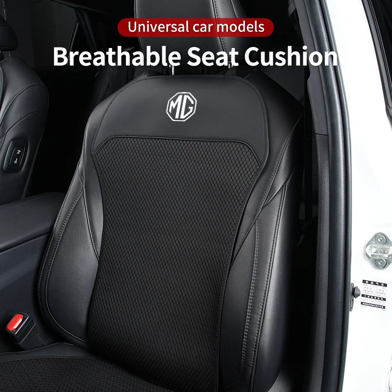 Car Ice Silk Seat Cushion Backrest Seat Cover Waist Pad Accessories For Morris Garages MG 3 5 6 7 HS ZS GS Hector TF GT ZR RX5