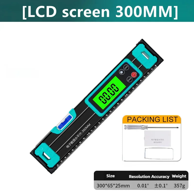 Digital Electronic Level  with LCD Screen Multi-functional High-Precision Magnetic Level with Gradients Portable Gauging Tool