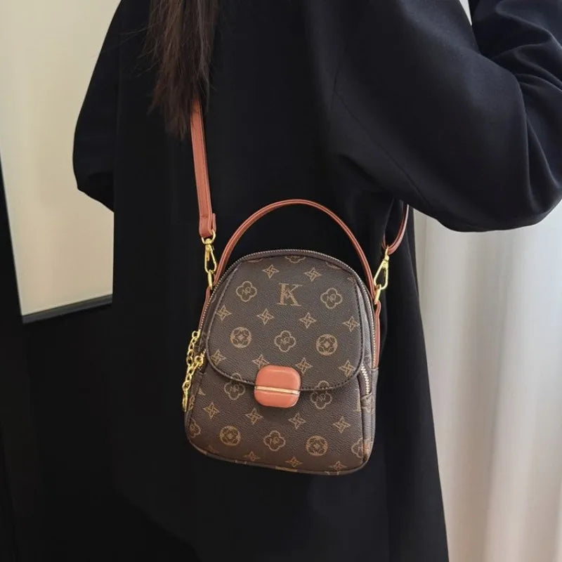 High-End Diaper Bag Trendy Letter Logo Tote Casual Business Shoulder Bag Unique Elegant Leather For Party Or Shopping