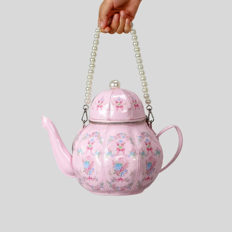 Pearl Chain Teapot Crossbody Bag for Women Shoulder Bags Purse and Handbags Luxury Designer Bags Dinner Bag Сумка Женская	bolso
