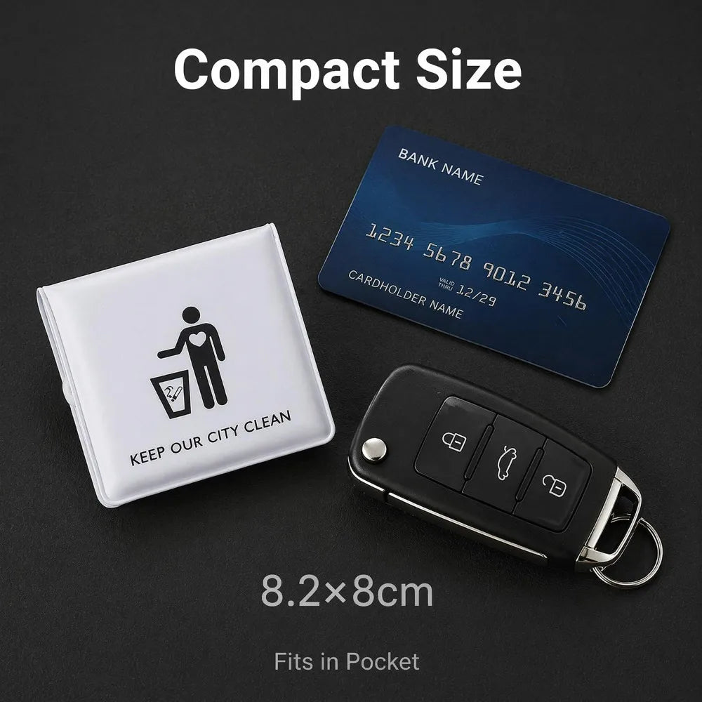 1-4pcs Portable Ash Pouch Leakproof Smell Proof Butt Organizer Universal Car PVC Aluminum Film Heat Safe Outdoor Storage Pocket