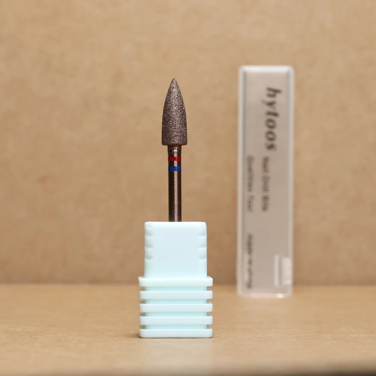 HYTOOS Copper Coated Diamond Cuticle Clean Nail Drill Bit Large Cone Dead Skin Cleaner Russian Prep Tool for Manicure Technician
