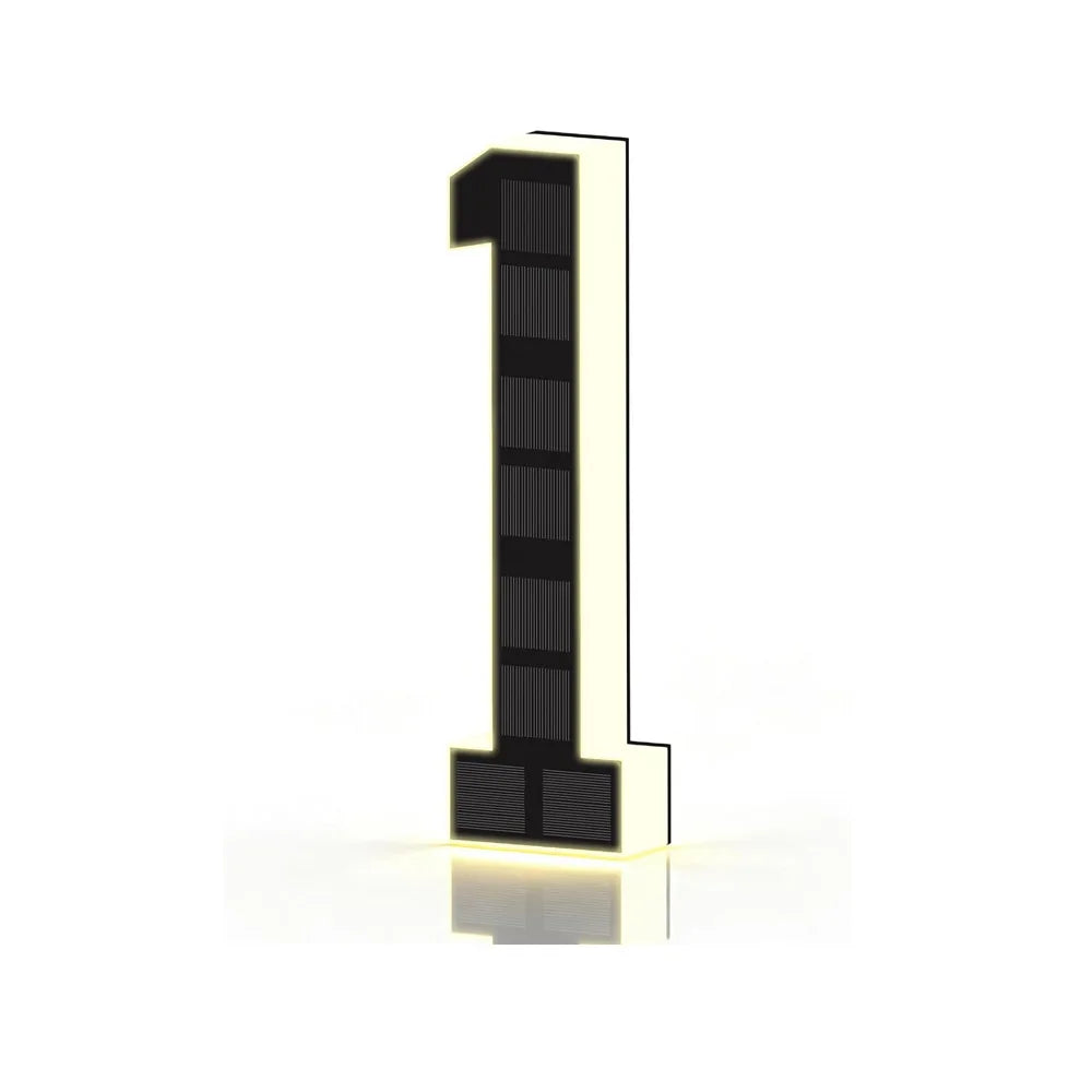 17CM Solar House Number Lights,House Sign Light Sensor, Address Sign Solar House Number Sign Led Address Number for Outdoor
