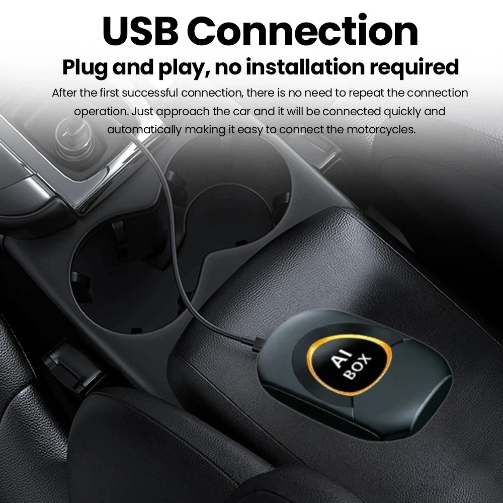 Android 15 Carplay AI Box Wireless Carplay Android Auto Support Netflix Youtube For VW Toyota Mazda Hyundai Ford Haval GMC Audi