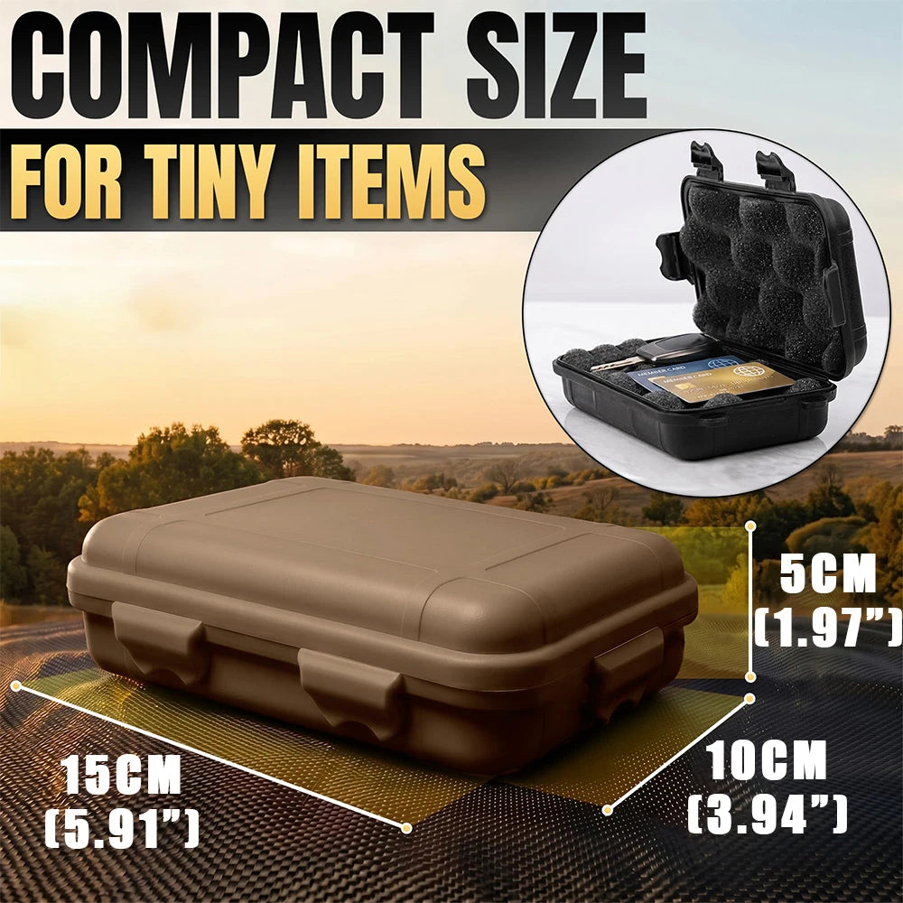 15x10x5CM Compact Hard Shell Case with Foam Padding Portable EDC Utility Box for Tactical Gear, Outdoor Gadgets & Fishing Tackle