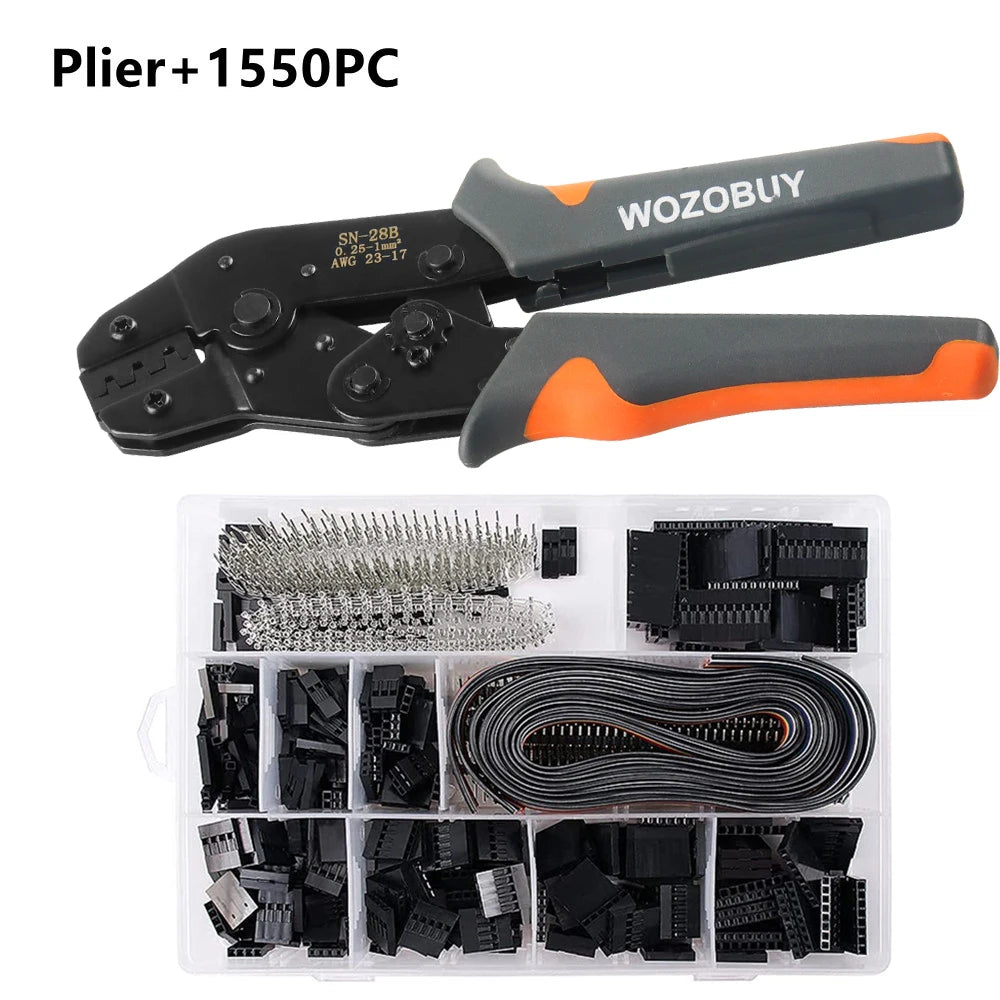 Crimper for Micro Connector Pin or Crimping Tool Kit,AWG23-17 Crimping Pliers for JST, Dupont, Molex, AMP EI Series