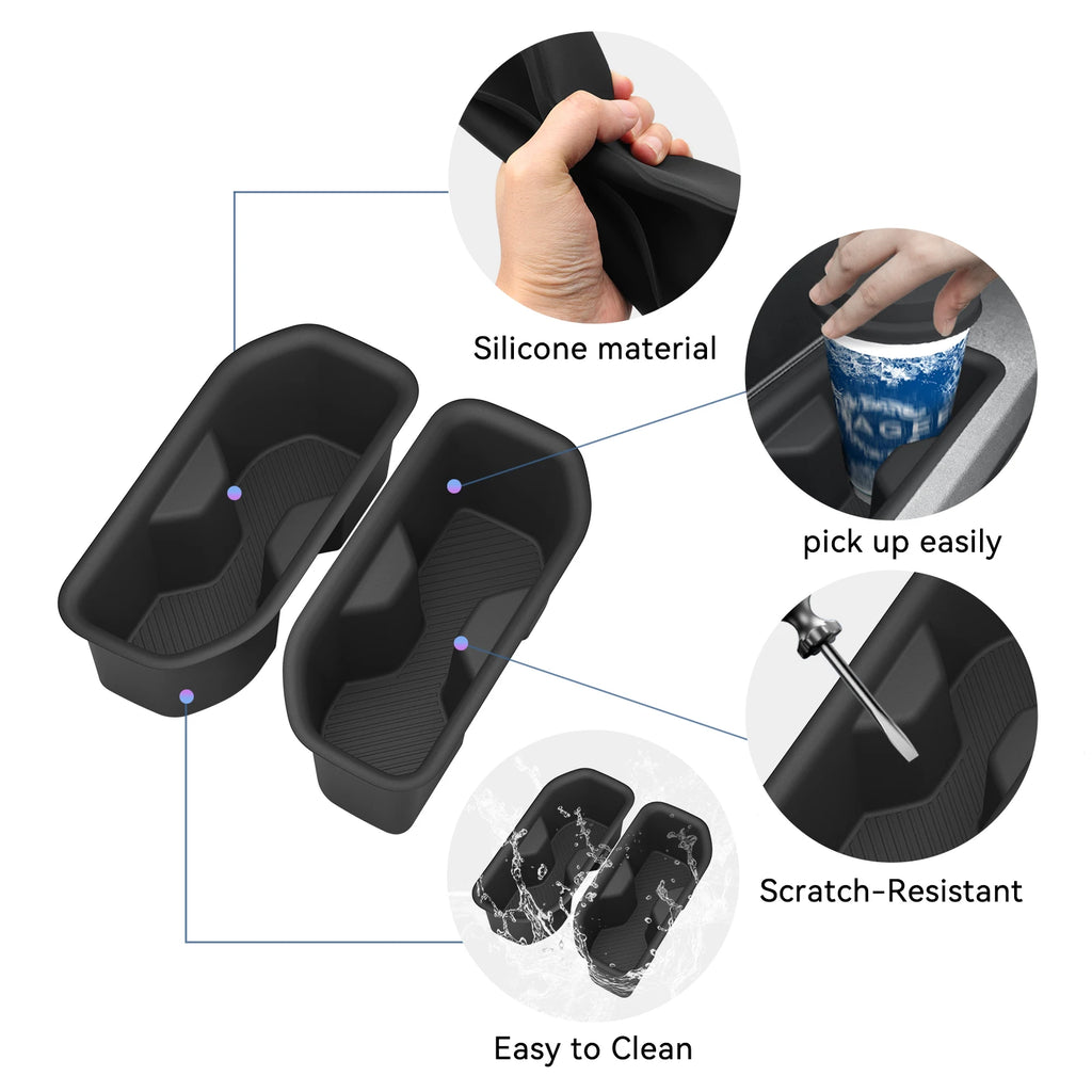 for Kia Telluride 2027 Car Water Cup Holder The Third Row Drinks Cup Holder Storage Box Case Interior Accessories 2pcs