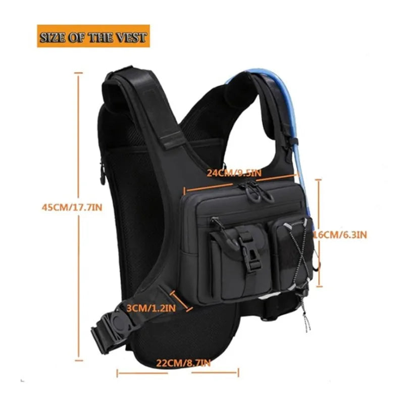 Men's Sports Tactical Chest Bag Hydration Vest Backpack With Multi-pocket for Cycling Hiking Camping Travel Backpack And Running