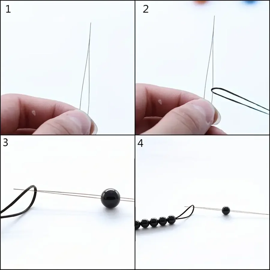 12pcs/Lot 6Size Center Opening Beaded Pin Stainless Steel Jewelry Making Material Accessories For DIY Bracelet Neckalce Handmade