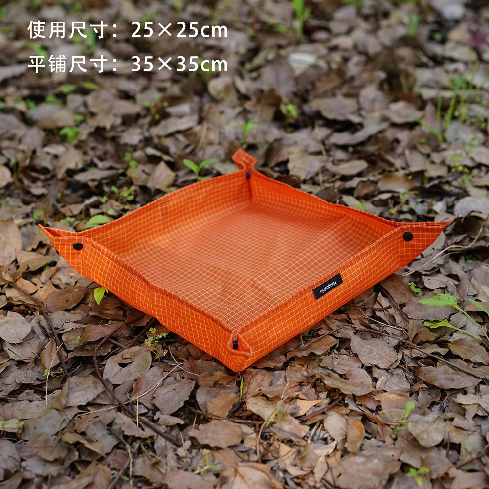 Ultra Light Storage Tray for Outdoor Camping Hiking Folding Storage Basket UHMWPE Camp Equipment Gear 24g