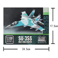 1/100 su-35s Aircraft Models ABS Model Kit Multi-Purpose Fighter Toy Building Block Military Model Toy for Gifts Educational toy