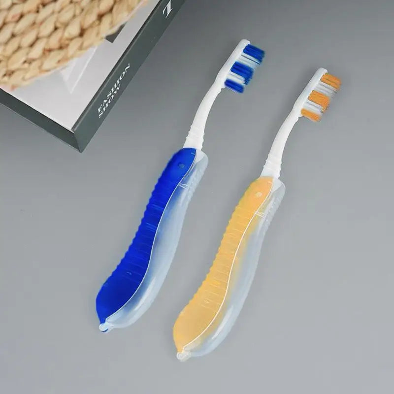 For Trip Daily Use Women Men Travel Folding Toothbrush Portable Toothbrush Built In Cover Multi Color Size Collapsable Brush
