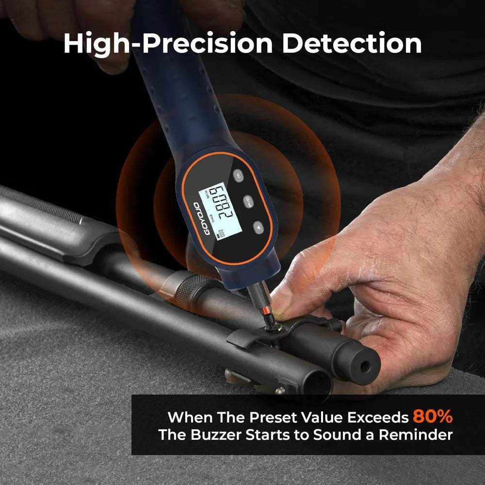 Digital Torque Screwdriver 7.08-70.8 in-lbs, 1/4" Adjustable Torque Wrench Screwdriver Set with Magnetic Bits for Gunsmithing