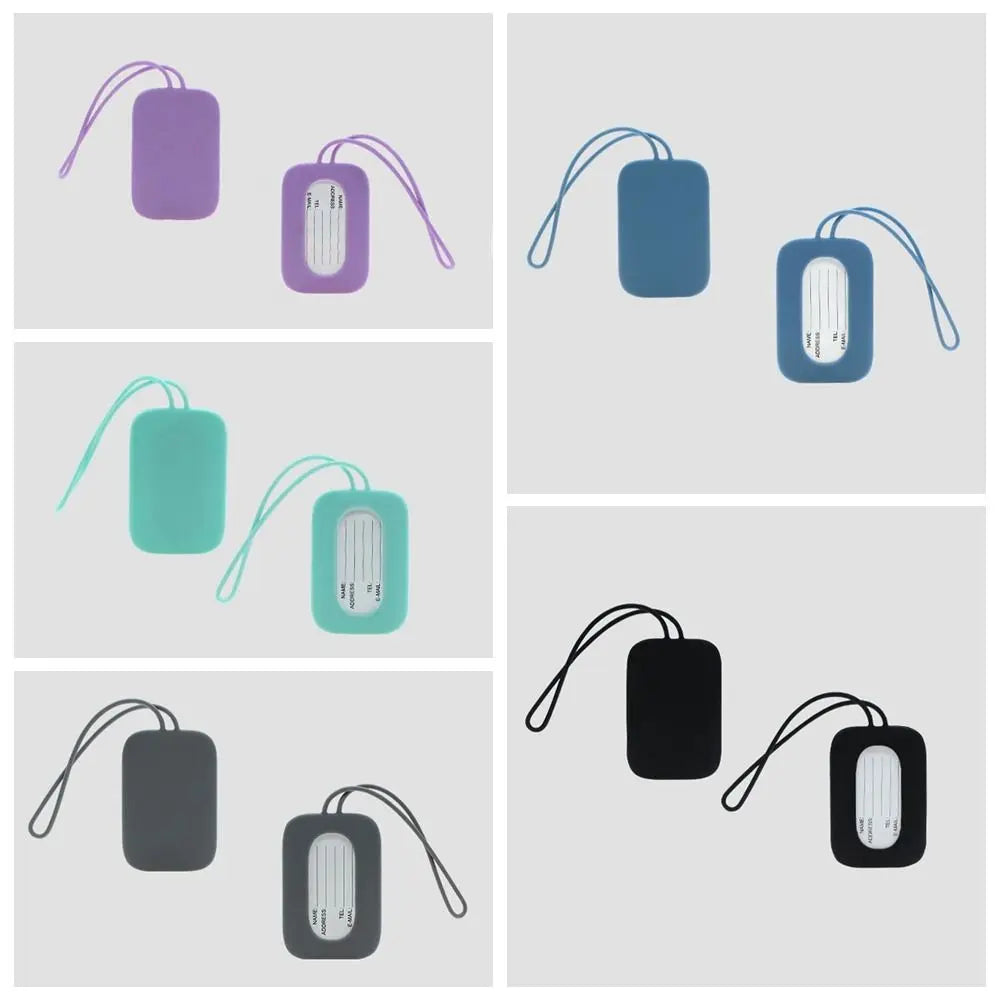 Name Luggage Tag Silicone Luggage Tag Address Label Boarding Pass Airplane Suitcase Tag Aircraft Luggage Boarding Tag