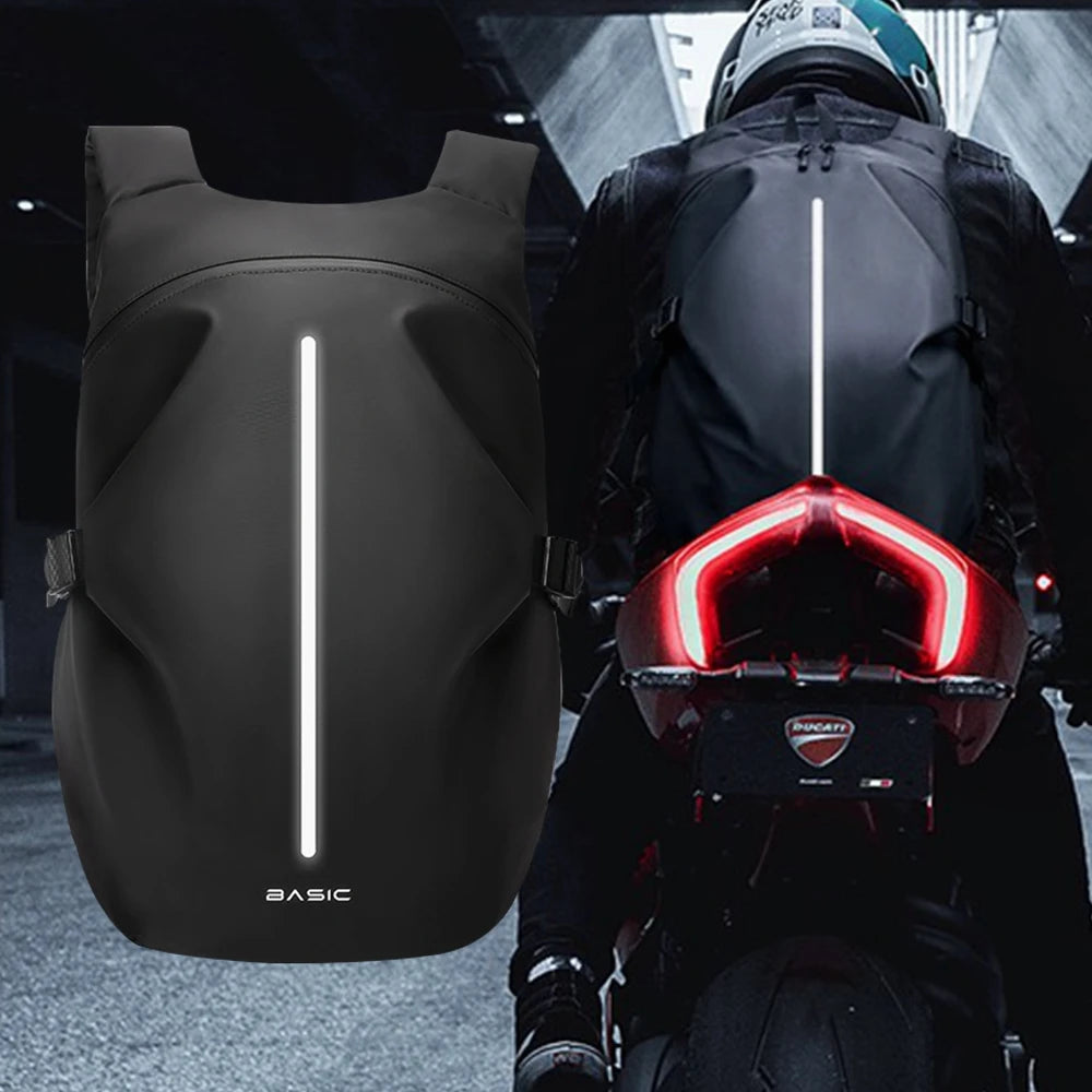Waterproof Classic Large Capacity Multifunctional Motorcycle Helmet Bag Motorcycle Backpack Reflective Bicycle Travel Bag