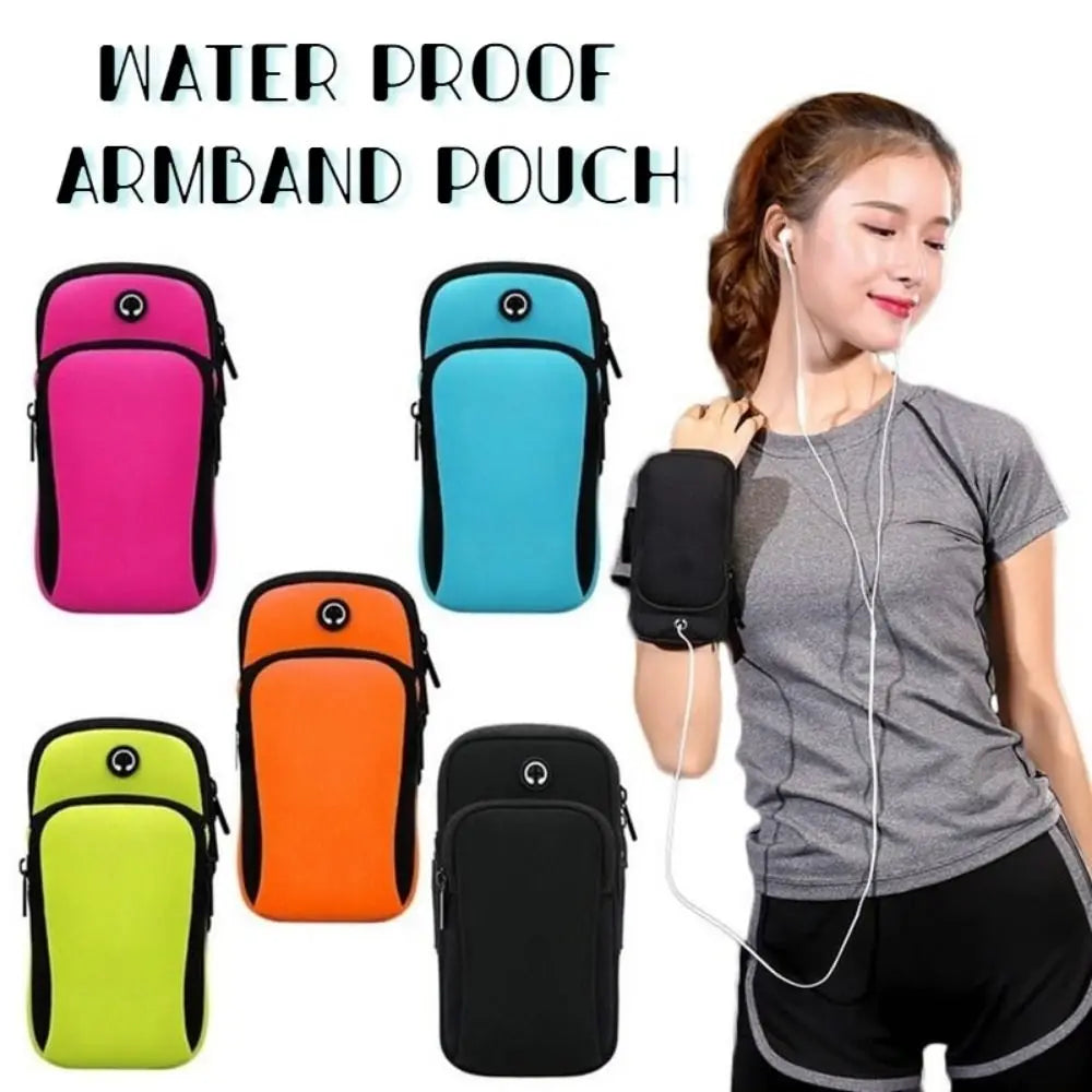 Durable Neoprene Sports Armband Phone Case Black Blue Green Breathable Mesh Arm Bags Waterproof For Phone Money Keys Universal