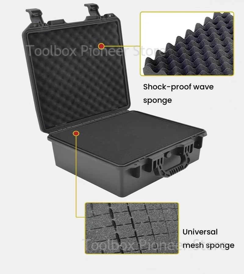 Waterproof Hard Shell Tool Box Pelican Style ABS Case for Mechanics Heavy Duty Equipment Storage Organizer with Lock Hard Shell