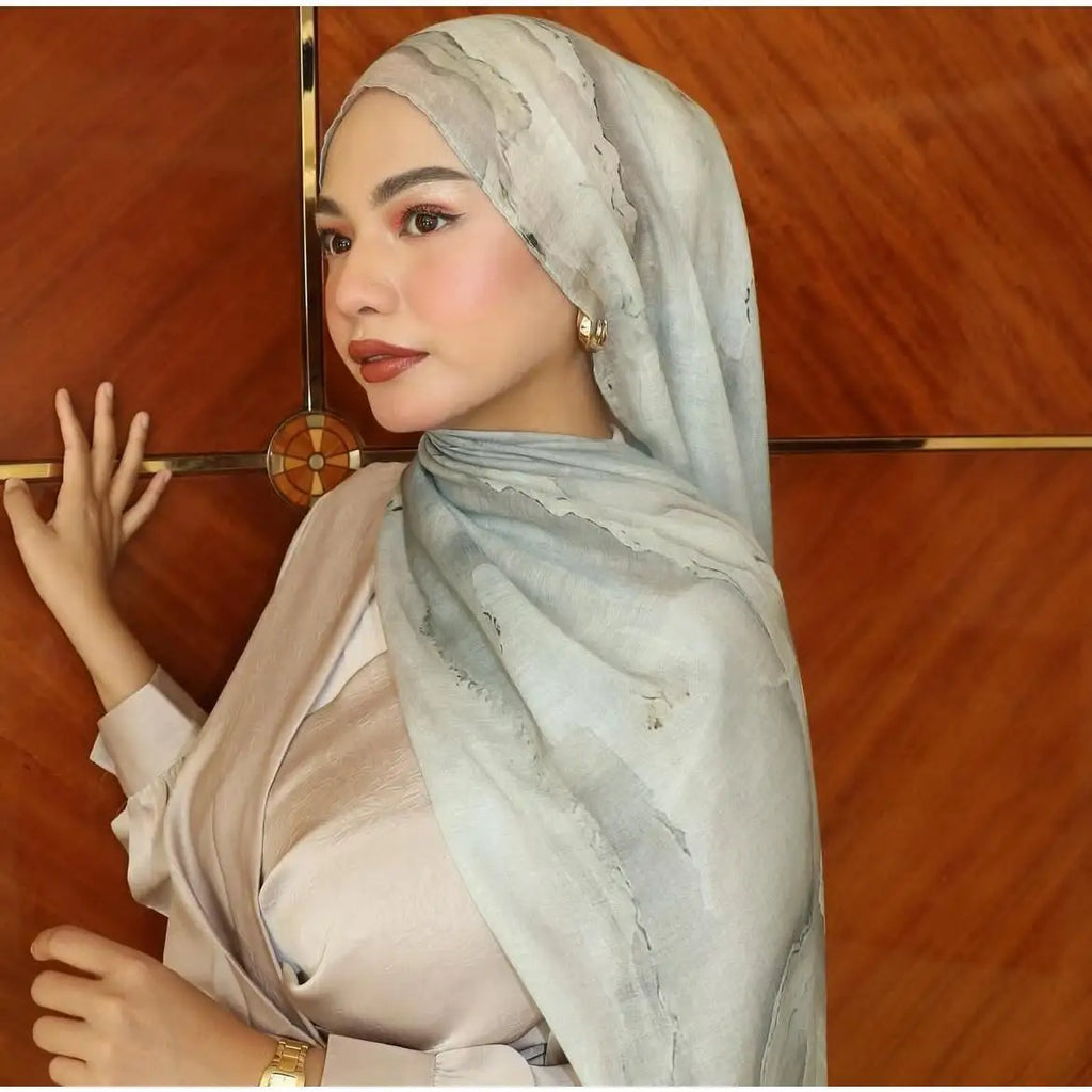 Gradient Ombre Hijab Scarf Women Soft Lightweight Muslim Bandana Headscarf Ladies Multi-purpose Hair Accessories for Daily