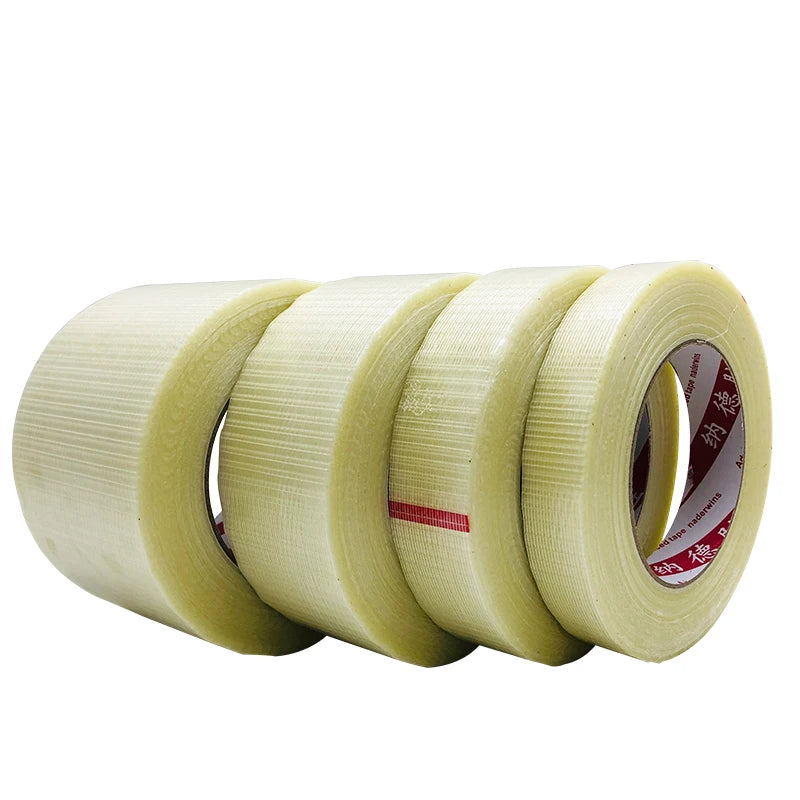 1 piece mesh/stripe fiber tape 10mm-60mm wide 50m long lithium battery mold home appliances bundling and fixing