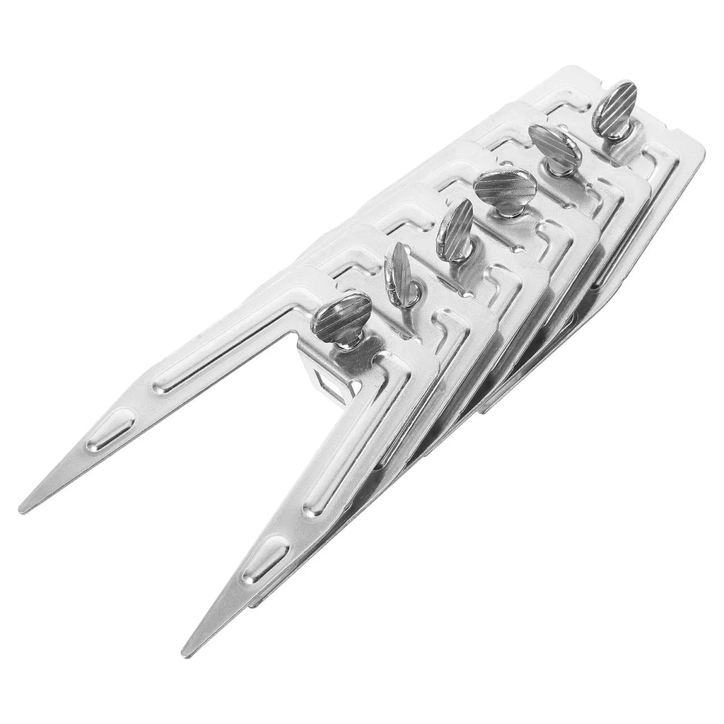 6 set Stainless Steel Rotating Chicken Forks Turkey Roast Bbq Meat Grilling Supplies Barbecue Accessories Oven Grill Rack