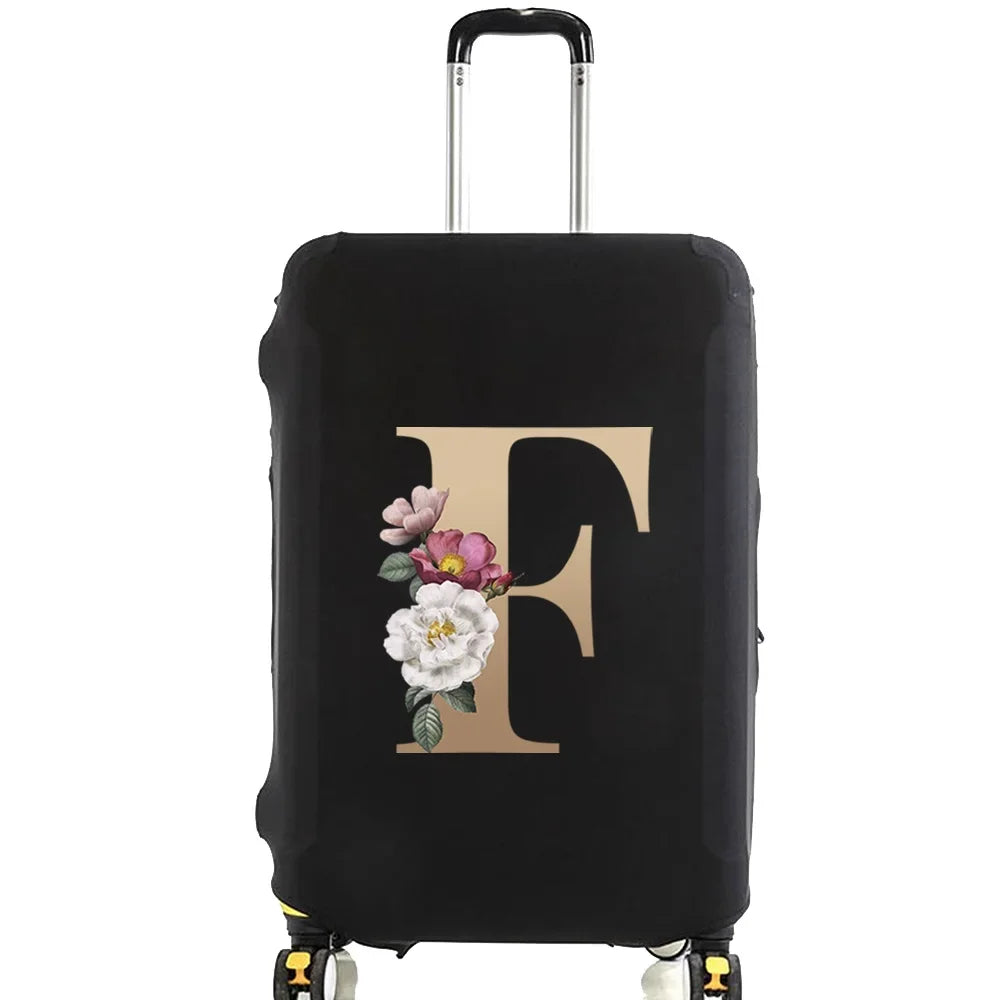 Travel Suitcase Protective Covers Thick Elastic Luggage Cover Protector for 18"-28"Baggage Travel Bag Case Gold Letter Printed