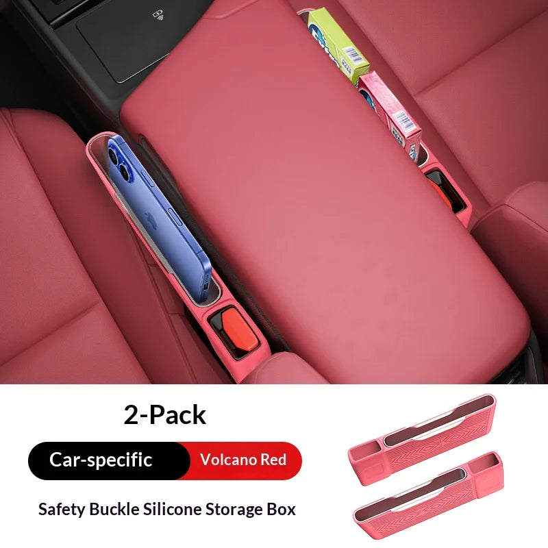 For Audi A3 A4 Seat Belt Storage Box A5 A6 A7 Q5 Q6 Q7 Q8 S4 S5 S8 RS5 RS6 Silicone Seat Side Gap Storage Box Car Accessories