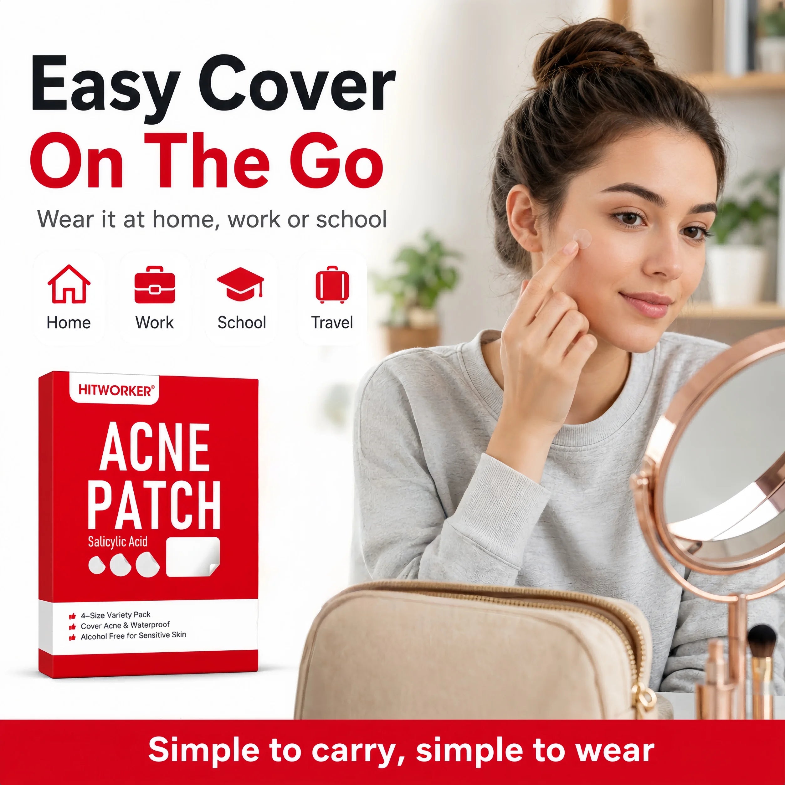 536Pcs/Box High-Quality Transparent Hydrogel Acne Removing Patch, Alcohol-Free, Mild and Non-Irritating, Deep Cleaning Patch