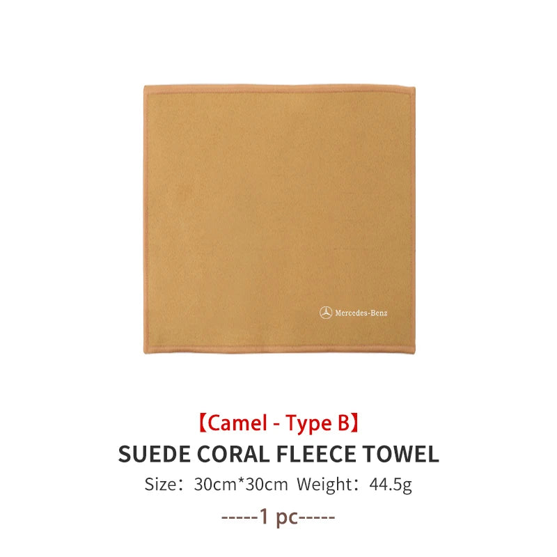 For Benz Car Cleaning Cloth Deer Skin Coral Soft Towel Auto Washing Tool Accessories AMG CLA CLS C180 C200 W204 W205 Exclusive A