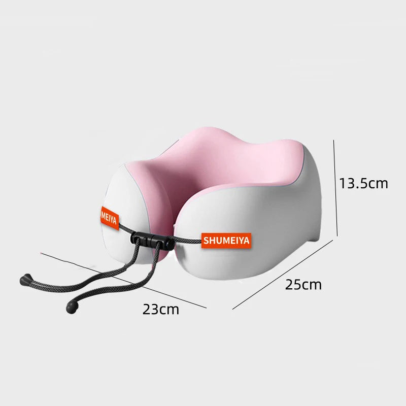 1Pc/Set Travel Memory Cotton U-shaped Pillow - Soft Washable Portable Neck Support for Airplane Spine Care & Travel Rest