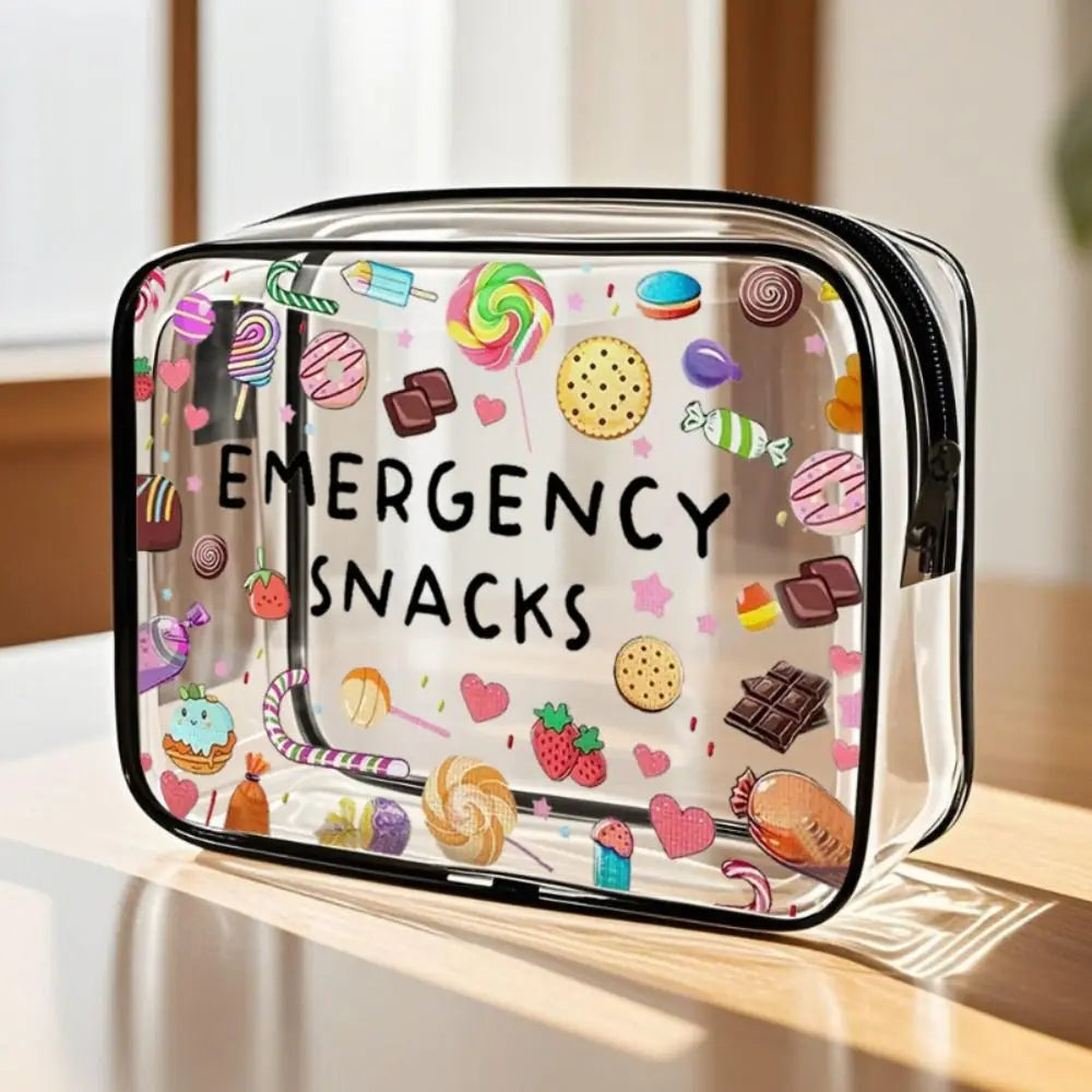 Trendy Large Capacity Makeup Bag Portable Medicine Theme Cosmetic Bag Lightweight Visible Travel Organizer for Women