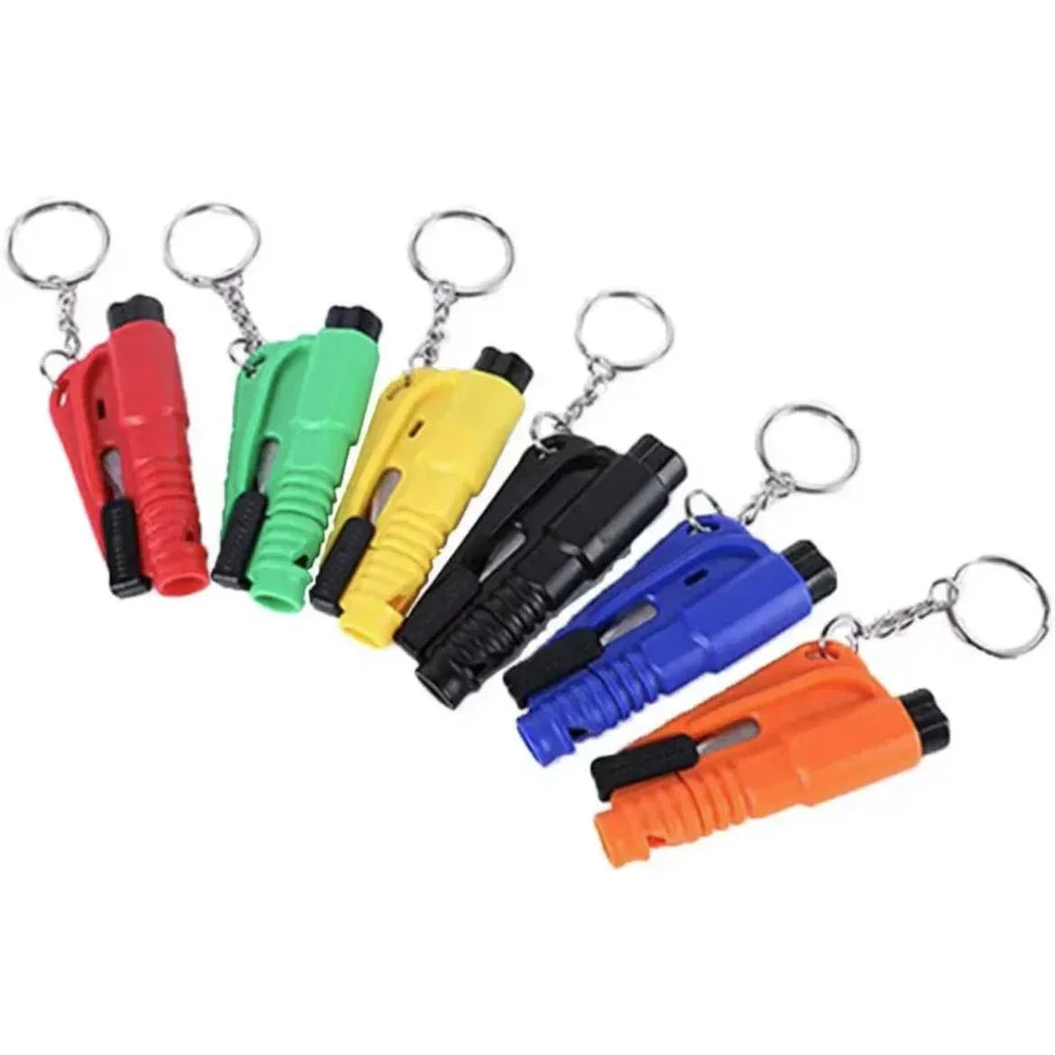 *3-in-1 Car Safety Hammer Window Breaker & Seat Belt Cutter Keychain Mutifunction Emergency Rescue Tool Auto Accessories..