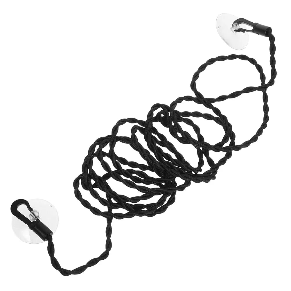 Portable Travel Clothesline Elastic Retractable Laundry Line with Strong Suction Cup Hook for Camping Hiking Outdoor Indoor
