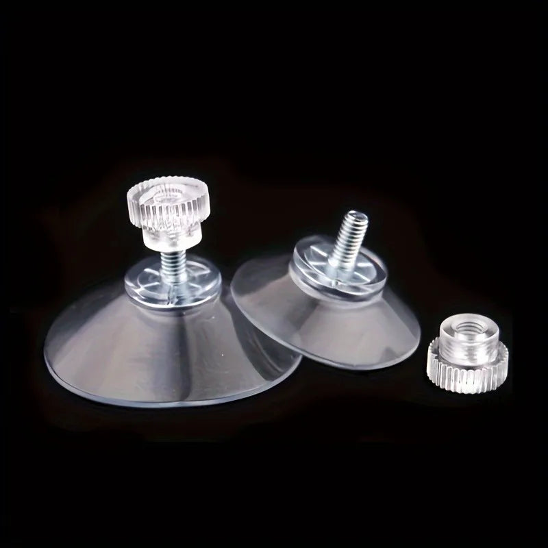 Unbeatable Suction Cup Glass Pads - Crystal-Clear PVC Plastic with Industrial-Strength Adhesive and Hook-Free Design