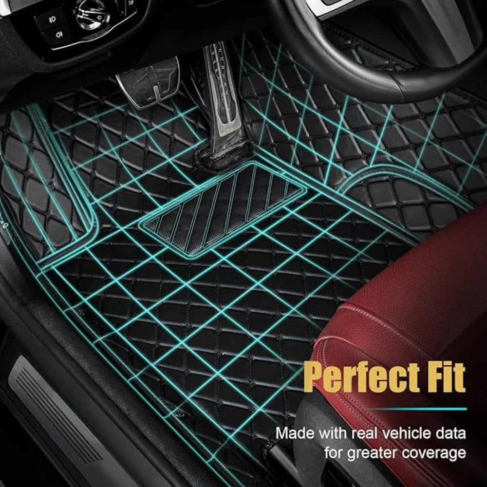 Custom Floor Mats For BMW 3 Series F30 F31 Touring F34 GT G20 20-23 Leather Full Coverage Auto Floor Mats Luxury Floor Liners