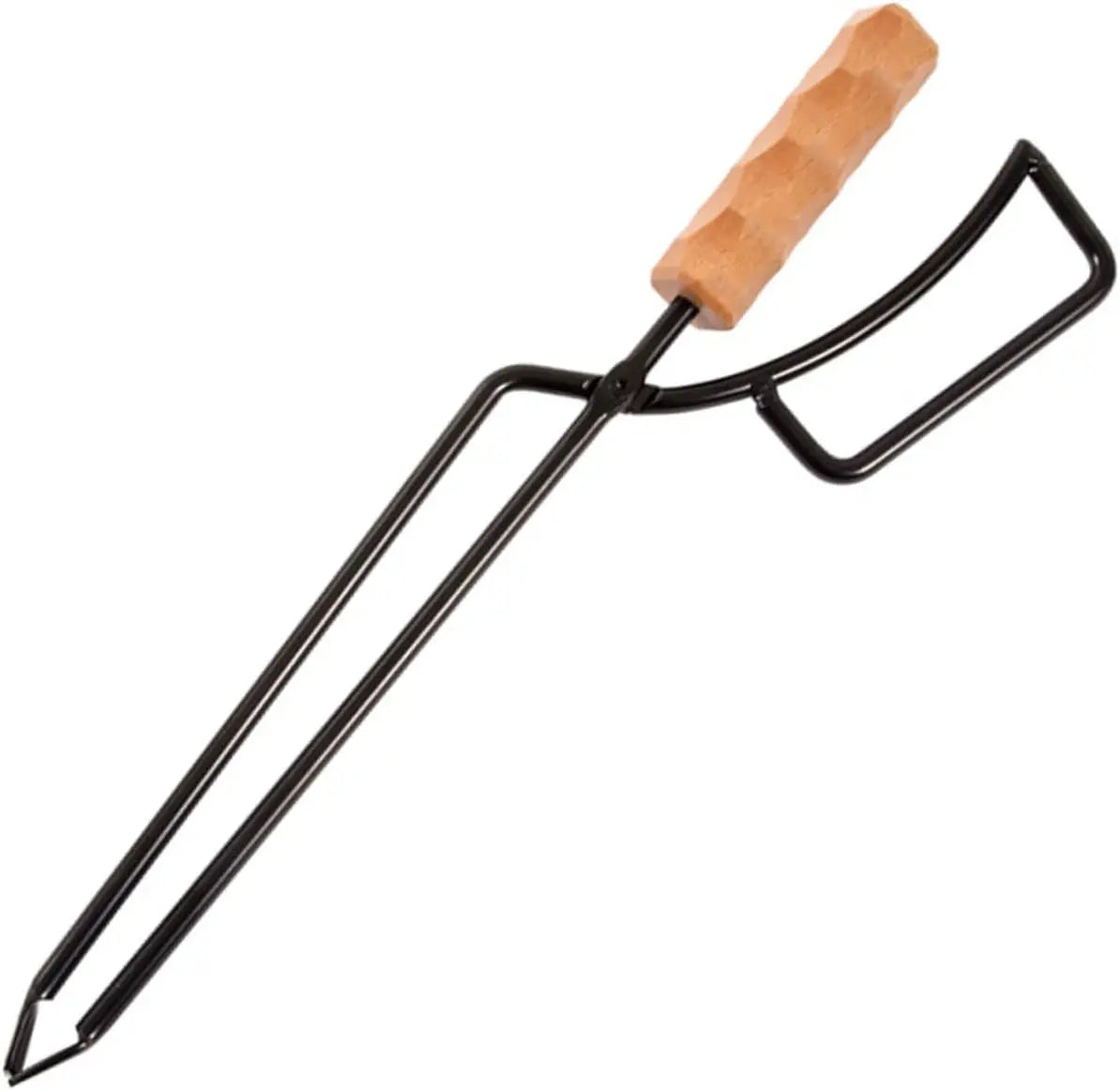 Fire Tong Charcoal Clip Metal Wooden Barbecue FireTongs Heat-resistant Carbon Picking Clip Outdoor Picnic Fireplace Clamp