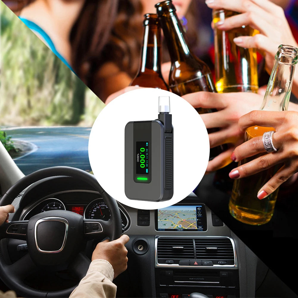 Electrochemical  Tester Blowing Drunk Driving  Tester Professional Breath  Tester for Outdoors Expressway
