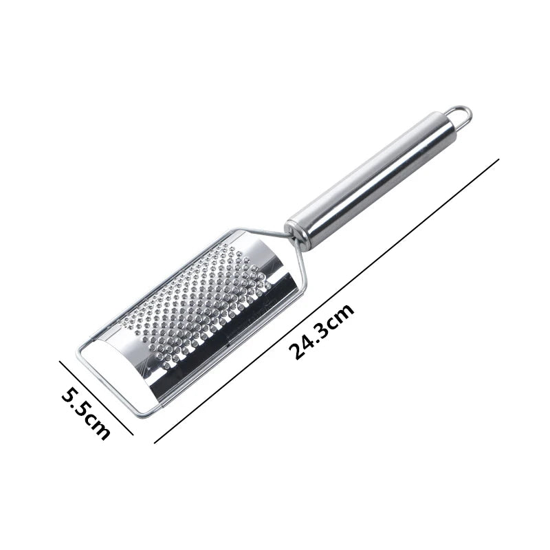 LMETJMA Mini Cheese Grater With Handheld Cheese Shredder Stainless Steel Cheese Lemon Zester For Chocolate Ginger Garlic JT361