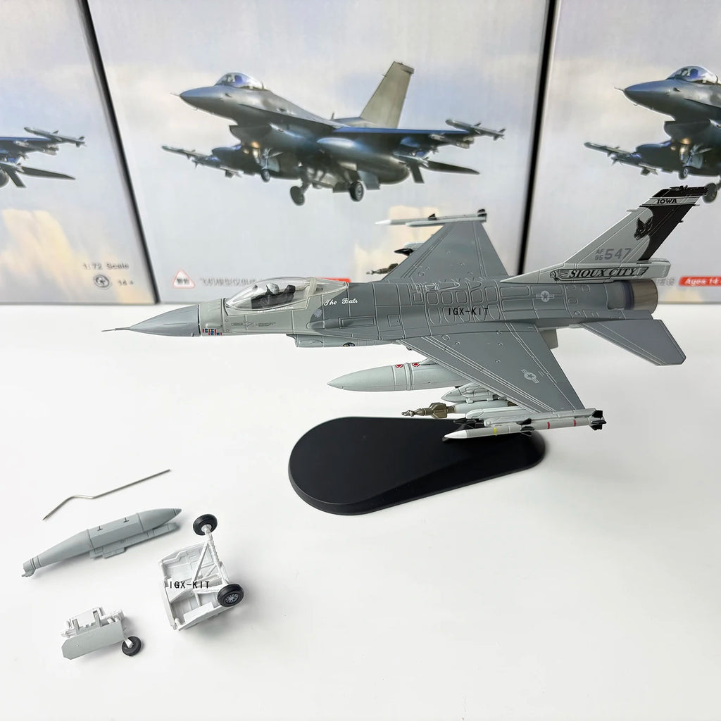 1/72 U.S. Air Force F-16C Fighter Model F16 Black Bat Squadron Diecast Finished Military Plane Model Collection Ornament